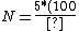 N=\frac{5*(100)^2}{10}=\frac{1}{2}\times10000=5000s